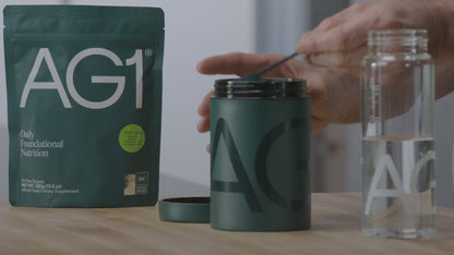 AG1 Greens Powder Superfood, 75 Vitamins and Probiotic Blend, Refill Pouch | Includes 75 Vitamins, Minerals, Digestive Enzymes and Adaptogens in a Gluten-Free, Vegan and Keto-Friendly Formula